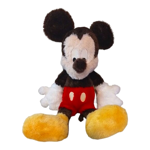 Original Disney Parks Long Pile Mickey Mouse Plush Doll Shaggy Fuzzy Stuffed Toy - Picture 1 of 4